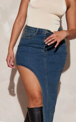 Shape Indigo Vintage Wash Denim Split Side Midaxi Skirt 8 Shape Indigo Vintage Wash Denim Split Side Midaxi Skirt -VelvetMuse Store 03d8610bc450f1232f25018fe60b47b7040bd45f cnd2506 4