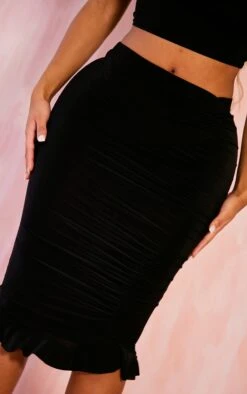 Shape Black Ruched Midi Skirt 8 Shape Black Ruched Midi Skirt -VelvetMuse Store 05afa15199ccb1be7acec63b55566aafac31c8e3 cmz9218 4