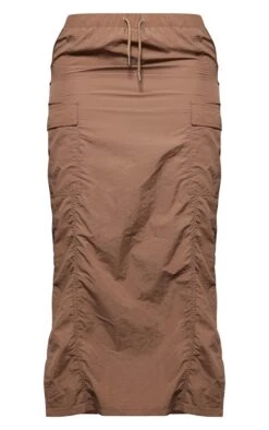 Shape Taupe Parachute Cargo Pocket Detail Tie Waist Midi Skirt -VelvetMuse Store 07e6b721848508ded4394c727f2f5e203f4aff60 cnc1841 5