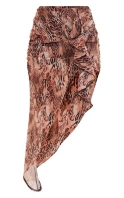 Brown Floral Print Uneven Hem Ruffle Skirt -VelvetMuse Store 09ca82bdd76c4085969fe7655572060c7e70cf0e cnd3712 6