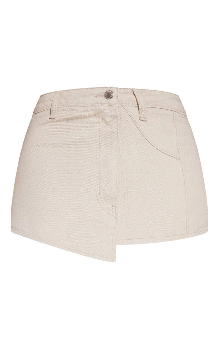 Petite Stone Denim Mini Skirt With Asymmetric Hem 6 Petite Stone Denim Mini Skirt With Asymmetric Hem - Image 6