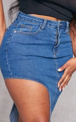 Shape Dark Blue Denim Split Side Midaxi Skirt -VelvetMuse Store 1123e657ac8d84f8bb915da593b9bb575014563a cnd2505 4
