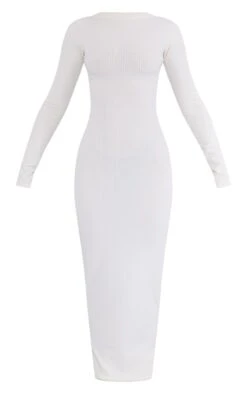 Petite Oatmeal Ribbed Lace Up Longsleeve Midi Dress -VelvetMuse Store 126321df62b588cc8e3996d7c504c7ad1858039e cnb2920 5