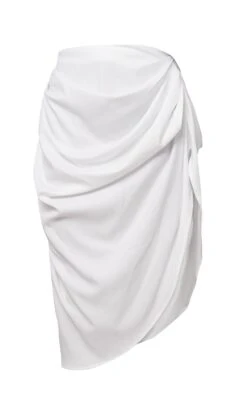 White Ruched Side Midi Skirt -VelvetMuse Store 1a3ca1e0f8d194d15ba94796ed700f7c41fb8755 cmr3704 5