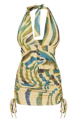 Green Zebra Print Ring Detail Ruched Side Bodycon Dress -VelvetMuse Store 1a8b2ddc78cf845161b7fe0b4ce4e8beed2c0e55 cmy7171 6