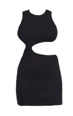Petite Black Waffle Cut Out Racer Bodycon Dress -VelvetMuse Store 20bcd832b8107c5b4b9ddf1e8c257230b9f4535f cmw5676 6