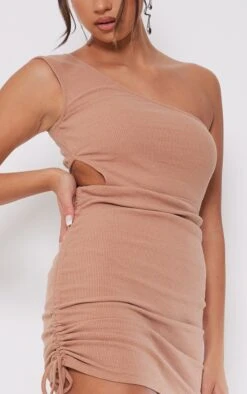 Deep Rose One Shoulder Waist Cut Out Ruched Bodycon Dress -VelvetMuse Store 24299f8154a8cbc30ac27551787bf0a8f66cf49d cnd4054 4