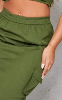 Khaki Linen Look Cargo Pocket Midi Skirt 8 Khaki Linen Look Cargo Pocket Midi Skirt -VelvetMuse Store 276da20e761601467d3091efbf3c46c508d49b68 cnd4588 4