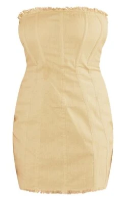 Sage Linen Look Bandeau Binding Detail Frayed Hem Bodycon Dress -VelvetMuse Store 2c99e5055fe760c734cc4a10e89b29cf5349d1fb cnd7649 5