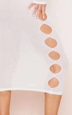 Maternity Cream Sheer Knitted One Shoulder Midi Dress -VelvetMuse Store 30bfbfc2642d2ba72d1d32f982c501f68fde3f63 cmw5507 5