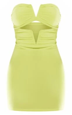 Lime Slinky Bandeau V Bar Detail Cut Out Bodycon Dress -VelvetMuse Store 31a12c90ebab4256357f65e0bdaa984445ada3f9 cnd7739 5