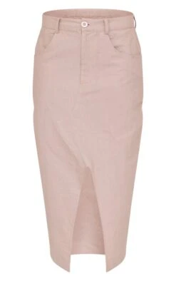 Taupe Linen Look Split Front Midi Skirt 9 Taupe Linen Look Split Front Midi Skirt -VelvetMuse Store 335c0287e07f9166a1f8329f9147bd6b9f8e9043 cnd4599 5