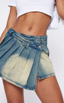 Indigo Vintage Wash Asymmetric Micro Mini Denim Tennis Skirt -VelvetMuse Store 36f2f4dd247ab137e55168dd40c269a8e9b917d2 cnd9401 5