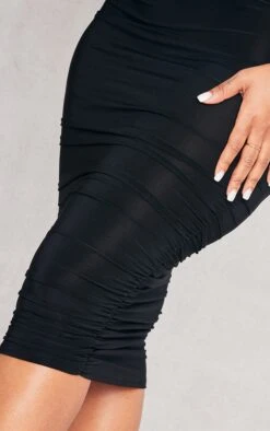 Shape Black Slinky Ruched Side Skirt -VelvetMuse Store 3b5c9e6037a194a1516b907076fb0d3db338bc81 cmt1332 5