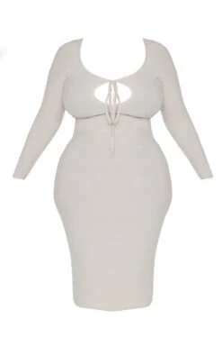 Plus Stone Soft Touch Tie Front Long Sleeve Dress -VelvetMuse Store 427e6d0454cd07dac26c39f57c26c87802afadee cnc9610 5