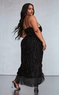 Plus Black Devore Tassel Detail Underwired Draped Midi Dress -VelvetMuse Store 50a8cdfed6b7f98b9db926146004fc0bb0ba60a1 cnb5218 2