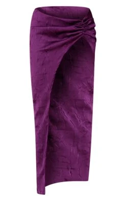 Purple Satin Ruched Side Midi Skirt 9 Purple Satin Ruched Side Midi Skirt -VelvetMuse Store 5154bcd028c4bb81af04622a545d690c5191991f cna0678 5