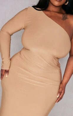 Plus Stone Slinky One Shoulder Midi Dress -VelvetMuse Store 57f0a102fc49de027aaf5da35bc7b0dd5ef9e31d cnd2775 4