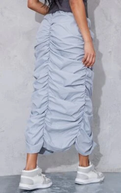 Light Grey Shell Ruched Cargo Midi Skirt -VelvetMuse Store 5afd7b92665a9ec76abc020b948f304ecf5526b3 cnd3703 3
