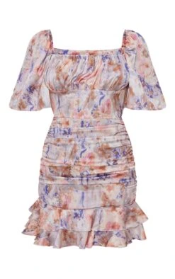 Pink Tie Dye Print Satin Ruched Side Frill Hem Bodycon Dress -VelvetMuse Store 5b3e76de95ac121403a752eb592e990fbb61c315 cnd2026 5