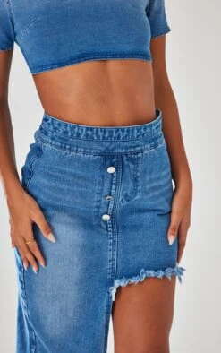 Indigo Blue Wash Raw Hem Asymmetric Denim Midi Skirt -VelvetMuse Store 5de84224ff3851c3f5b2103c3faa153d045ca768 cnc5711 4