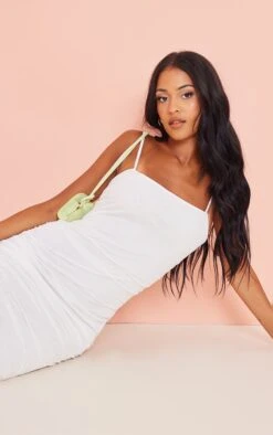 Tall White Mesh Ruched Midi Dress -VelvetMuse Store 5f5dbc2ddab77cea51eca04901c672d62da4e80b cna0455 5