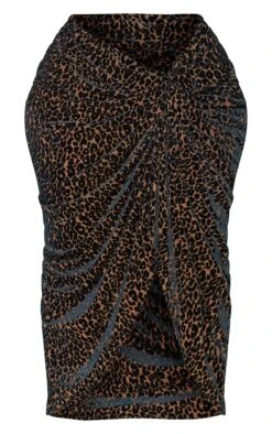 Plus Chocolate Leopard Velvet Ruched Side Midi Skirt -VelvetMuse Store 5f91d18415d110a6446cd32fd47c42f5be0a956e cmu5864 5