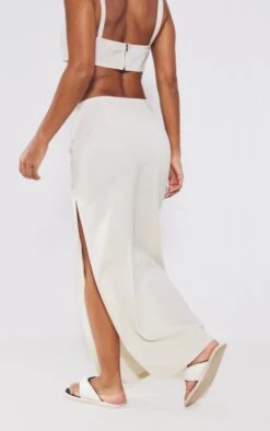 Cream Linen Look High Waist Midaxi Skirt -VelvetMuse Store 621a1d91481fb4d8ddc7dcb6f89355a97f3c7b00 cnd4656 3