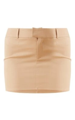 Camel Woven Asymmetric Waistband Basic Mini Skirt -VelvetMuse Store 6285febc31eedd22d5536b8a2481370266bfe4c3 cnd6603 6