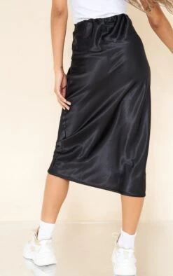 Black Satin Bias Cut Midi Skirt -VelvetMuse Store 640971612f3485cf17a4856f9577721cca74c342 cmq7838 3