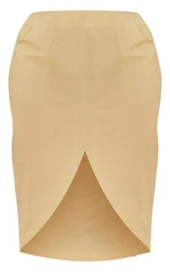 Plus Sage Green Linen Look Split Front Midi Skirt -VelvetMuse Store 649682506d27c8b00be5a81af00a0ec51f831aa6 cne0693 5