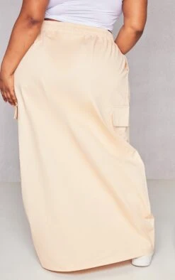 Plus Beige Twill Cargo Midaxi Skirt -VelvetMuse Store 6985948fc16df04a7c01e144aa764ce10858bc40 cnd2414 3
