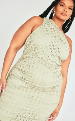 Plus Sage Green Broderie Anglaise Ruched Midi Dress -VelvetMuse Store 6e51b3e7d5e645125251367d020a03dab78d09dd cnd5029 4