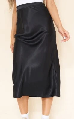 Black Satin Bias Cut Midi Skirt -VelvetMuse Store 6eaee98d687a1ee1c11eee211b08357a66d1afef cmq7838 4