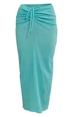 Aqua Blue Cheesecloth Ruched Front Midaxi Skirt -VelvetMuse Store 6f84c8eccf839ed911253e05d9d779ec58db4e3d cnd6561 5