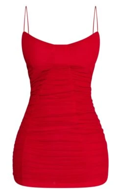 Shape Red Mesh Cup Detail Extreme Ruched Bodycon Dress -VelvetMuse Store 70001171130fc289ae422c04a189bfde2135bd76 cna8704 5