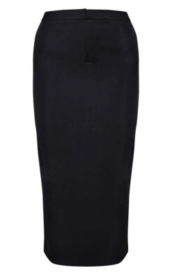 Black Woven High Waist Tailored Midi Skirt -VelvetMuse Store 715cf54525dea5175af4d75b2ca9e6c606640df0 cnd1485 5