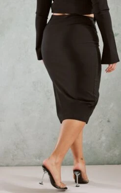 Plus Black Stretch Woven Midi Skirt 7 Plus Black Stretch Woven Midi Skirt -VelvetMuse Store 724b3ffba603e6bd2e330709c278f0043e3eb85a cnd2763 3