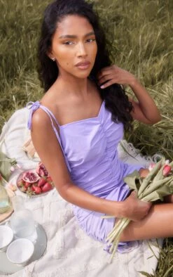 Lilac Ruched Strappy Halterneck Bodycon Dress -VelvetMuse Store 7586e31d2b5085755bf59486c499ed3ebe1c5d85 cnd8920 4