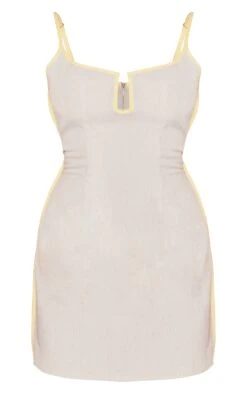 Stone Linen Look V Bar Contrast Seam Strappy Bodycon Dress 9 Stone Linen Look V Bar Contrast Seam Strappy Bodycon Dress -VelvetMuse Store 7592481082c9885c7ffeb9ee6ea4376cbb2c7ab5 cne1386 5