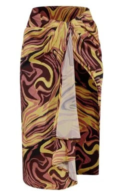 Mocha Printed Woven Open Drape Front Midi Skirt -VelvetMuse Store 78c6d8d37700f526eca4ebc4e35216c040fd4486 cna5106 5