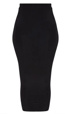 Black Second Skin Slinky Midaxi Skirt -VelvetMuse Store 7a5626882313fec771ae0fe900008f9cf554e35d CLV6461 3