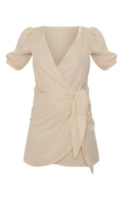 Oatmeal Linen Look Wrap Front Bodycon Dress -VelvetMuse Store 7ad02ef7859bde303c3412fa4f6dc680290aef27 cnd4754 5