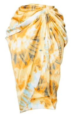 Plus Orange Tie Dye Ruched Side Midi Skirt -VelvetMuse Store 7b23ec1d208f513340e5fa91d9d02716928f3b86 cml0149 6