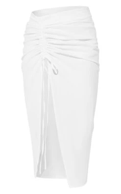White Woven Ruched Detail Midi Skirt -VelvetMuse Store 7bcffc7f592ada5ad781ba9a4941a82851ad90c2 cmh3903 5
