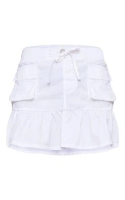 White Woven Frill Hem Cargo Skirt -VelvetMuse Store 7ceda55e9bc2bf9d4421fb86e72db4e86fa9196b cnd9886 6