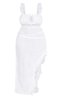 Plus White Broderie Anglaise Frill Detail Midi Dress -VelvetMuse Store 7dfe3a2996a92c9cbf47158bfce0e5b88df98be0 cnd4857 5
