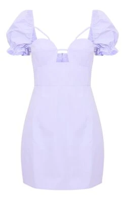 Lilac Puff Sleeve Cup Detail Cut Out Bodycon Dress -VelvetMuse Store 7f4b33ba554201ae95bf4e23e588cefb946e35ca cnd5487 5