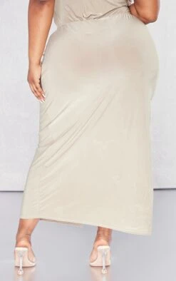 Plus Moss Sand Cut Out Side Midi Skirt -VelvetMuse Store 897a989b728e9131d865c1f200dc0812d123fec5 cnd5021 3