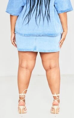 Plus Light Blue Wash Denim Mini Skirt -VelvetMuse Store 8cd1d5c87cf195a0c610e13f5a8efa21e267f02a cnd2842 3